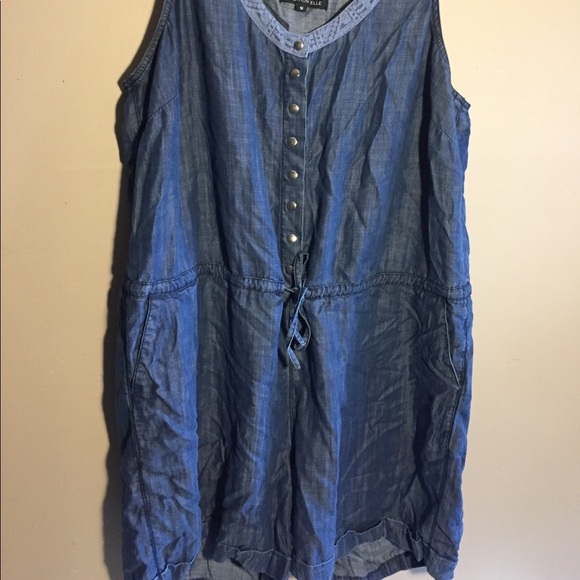 Faux denim romper - Picture 1 of 3